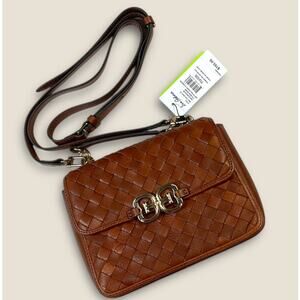Sam Edelman Woven Leather Bag - Gold Accents - New